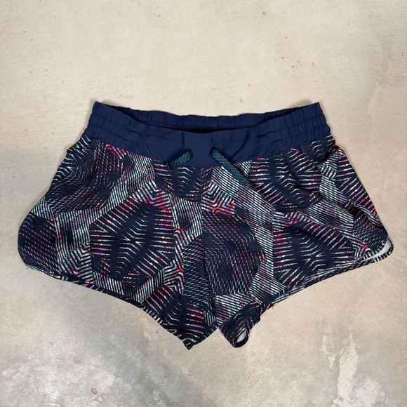 Patagonia Pants - Patagonia Womens Strider Running Shorts Geometric Print Navy Blue 57622 SP18 M